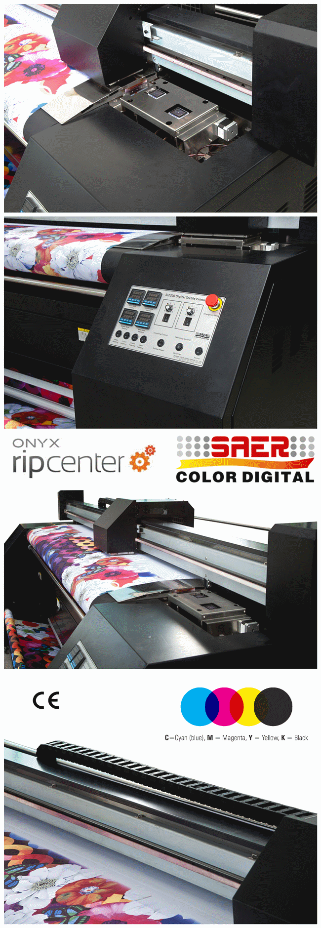 Petit pain pour rouler la gestion par ordinateur d'imprimante de colorant de tissu de Digital de machine d'impression de drapeau 3