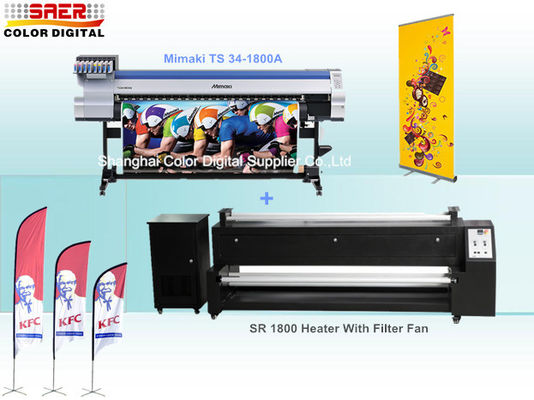 Imprimante de textile de Mimaki avec la tête d'Epson ainsi que l'appareil de chauffage de sublimation