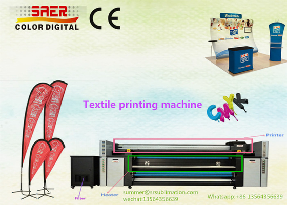 Double système d'impression de textile de CMYK avec la tête d'impression élevée de DPI