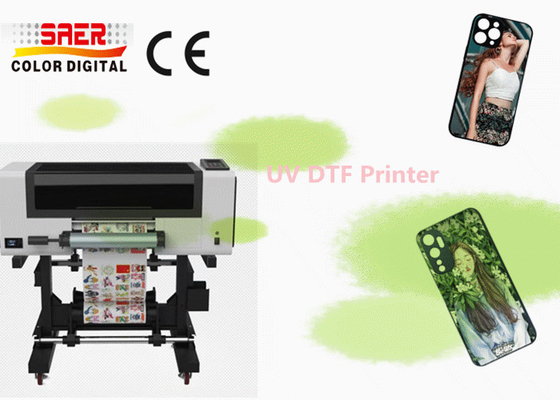 Imprimante DTF UV A3 avec vernis, boîtier de téléphone, verre, cylindre Imprimante de carte d' identité de bouteille Imprimante d' autocollants UV