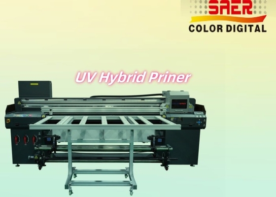 Imprimante hybride UV automatique à plat et à rouleau