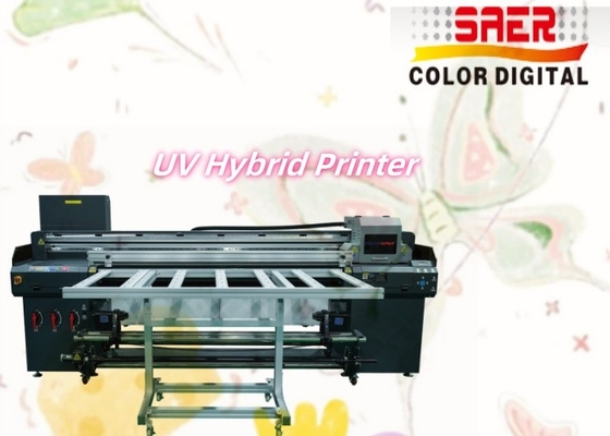 1Imprimante UV à rouleaux hybrides de 0,8 m et à plat Imprimante UV directe à grande taille Imprimante hybride UV