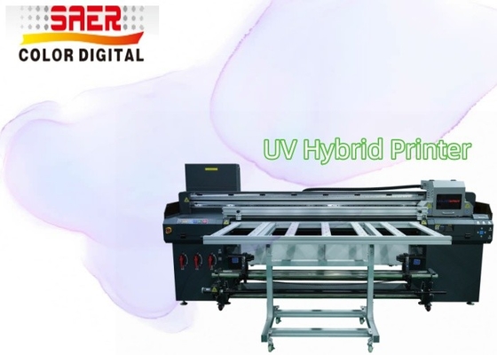 Imprimante hybride UV à rouleaux et à plat, machine d'impression numérique intérieure et extérieure