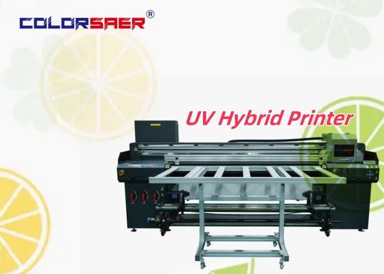Imprimante UV à rouleaux de 6 pieds et imprimante UV hybride à plat pour carton, verre, autocollants, autocollants super transparents
