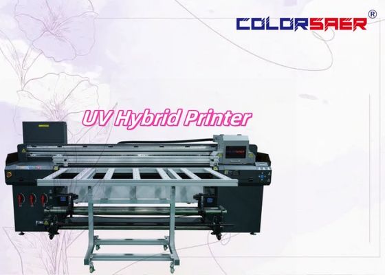 Imprimante hybride UV haute capacité à large format multifonctionnelle à jet d'encre à plat et à rouleau