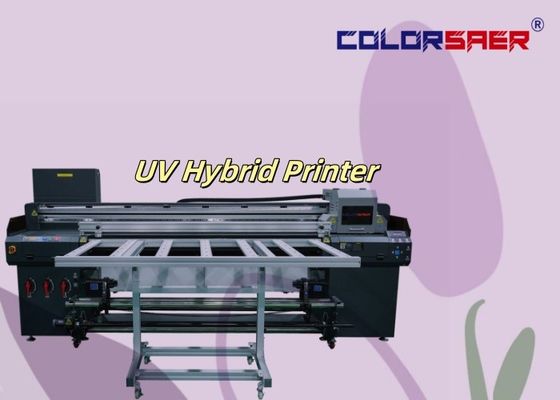 6 pieds Flatbed & Roll à rouler tout en une imprimante hybride UV pour différents matériaux