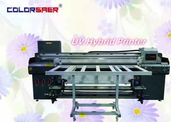 Plotteur hybride UV à haute vitesse automatique à plat et à rouleau pour la fabrication de panneaux créatifs