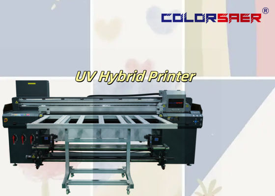 Imprimante hybride UV à plat rouleau à rouleau pour l'impression d'affiches publicitaires, de décorations électroniques et de matériaux artisanaux