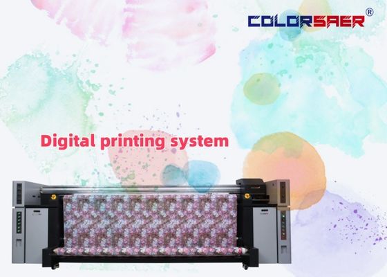 Système d'impression textile tout-en-un à grande vitesse avec 8 têtes d'impression i3200 numériques pour tissu