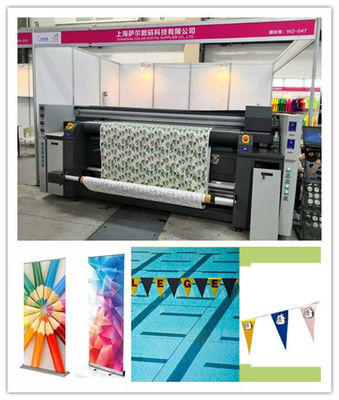 La double machine d'impression de drapeau de couleur de CMYK/dirigent vers la machine d'impression de tissu avec trois Epson 4720 têtes d'impression