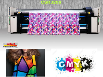 la machine d'impression de tissu de 3.2m pour le coton/polyester avec trois Epson 4720 se dirige
