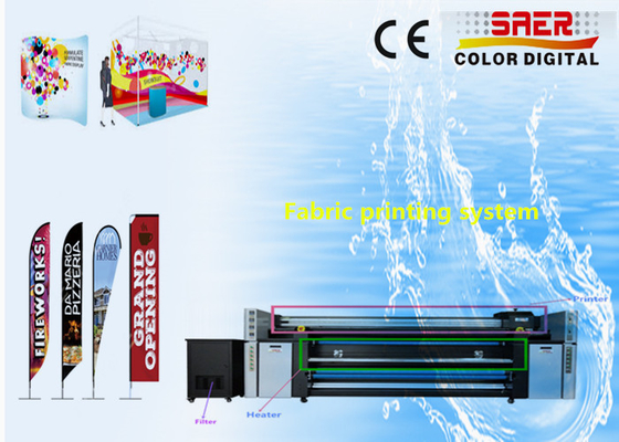 Machine d'impression multicolore de tissu de Digital de drapeau de plage avec l'encre de colorant