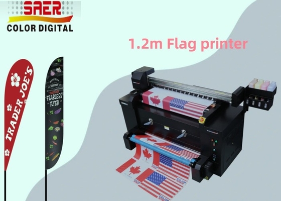 1.2m All-in-one Flag Printing System / Flag Printing Machine To Make Custom Flags For Feather / Teardrop / Backpack Flags