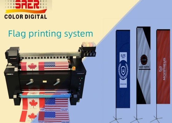1.2m All-in-one Flag Printing System / Flag Printing Machine To Make Custom Flags For Feather / Teardrop / Backpack Flags