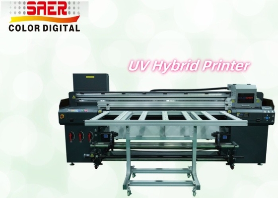 Large Format Hybrid UV Roll To Roll  And Flatbed Printer Multi Functional Inkjet Printer