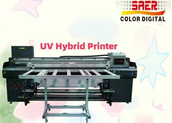 Roll To Roll And Flatbed 2 In 1 UV Hybrid Printer For Ceramic / Glass / Wood UV Printing Machine