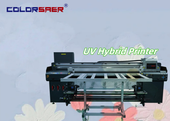 Flatbed And Roll To Roll UV Hybrid Printer On PVC Sheet Soft Film Vinyl Banner Poster Inkjet Plotter