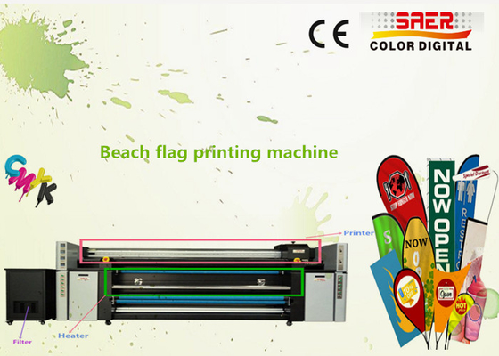 Double CMYK haute résolution de machine d'impression de drapeau du grand format pour le textile