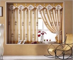 Tissu blanc d'impression de Digital de satin de polyester pour la fabrication de rideau