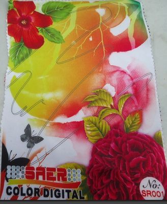 Tissu blanc d'impression de Digital de satin de polyester pour la fabrication de rideau