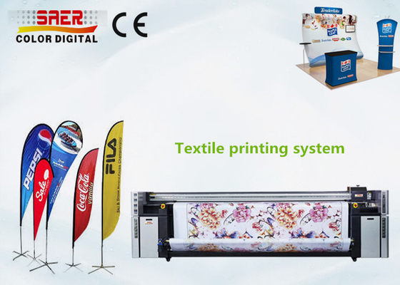 Double système d'impression de textile de CMYK avec la tête d'impression élevée de DPI