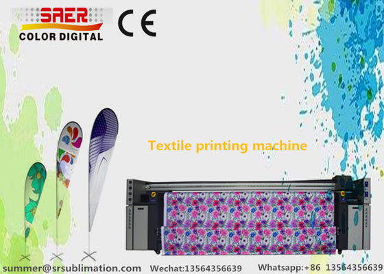 Doubles tissu de drapeau de CMYK Digital/machine 1800DPI d'impression de tissus de colorant draps