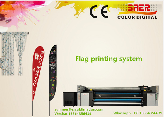 Doubles tissu de drapeau de CMYK Digital/machine 1800DPI d'impression de tissus de colorant draps
