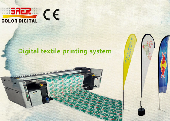 Système d'impression textile numérique SAER / machine d'impression de tissu à drapeau 1400dpi
