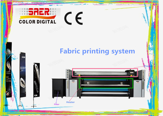 Machine d'impression par sublimation textile multicolore à double CMYK / imprimante de tissu de tente