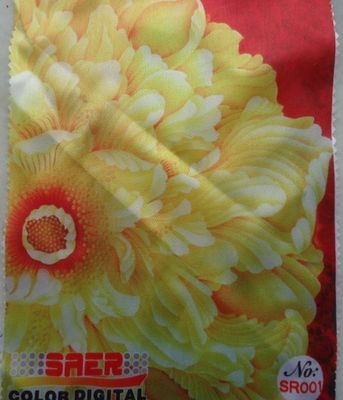 tissu blanc d'impression de Digital de polyester de revêtement de largeur de 162cm pour la décoration à la maison