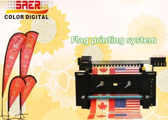 Machine d'impression à jet d'encre numérique à couleur complète pour fabriquer des drapeaux