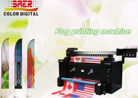 Des drapeaux publicitaires et publicitaires, des machines d'impression textile, des drapeaux, des machines d'impression
