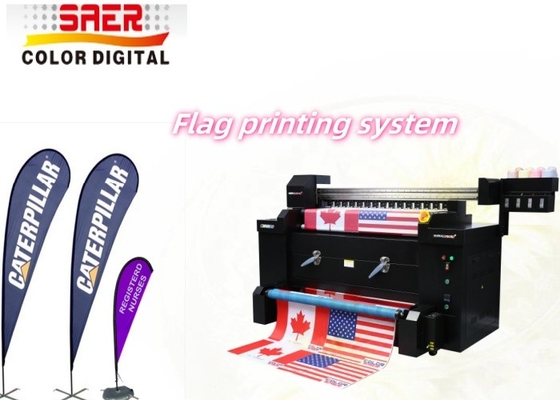 Machine d'impression textile numérique Imprimante à jet d'encre de tissu de nylon Sublimation de teinture Imprimante drapeau polyester