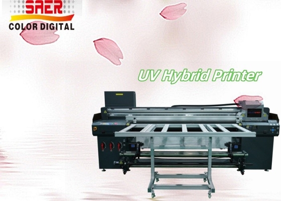 Imprimante UV de grand format Fabricant d'imprimante hybride UV à LED Imprimante à rouleaux à rouleaux pour matériel rigide et flexible