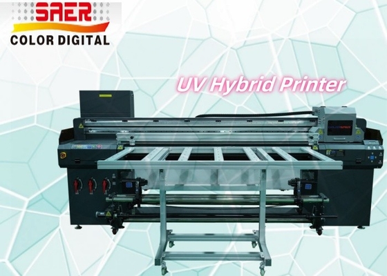 Machine d'impression numérique UV à plat papier peint bannière affiche hybride à jet d'encre UV LED