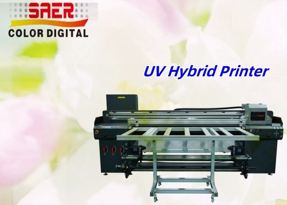 1Imprimante UV à rouleaux hybrides de 0,8 m et à plat Imprimante UV directe à grande taille Imprimante hybride UV
