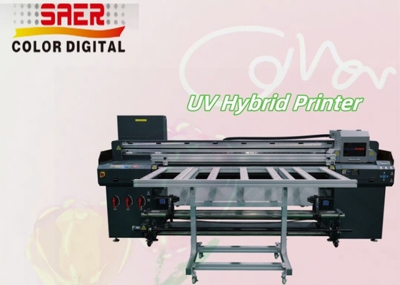 Imprimante hybride numérique UV à rouleaux et à rouleaux plats Imprimante à rouleaux plats UV de 1,8 m