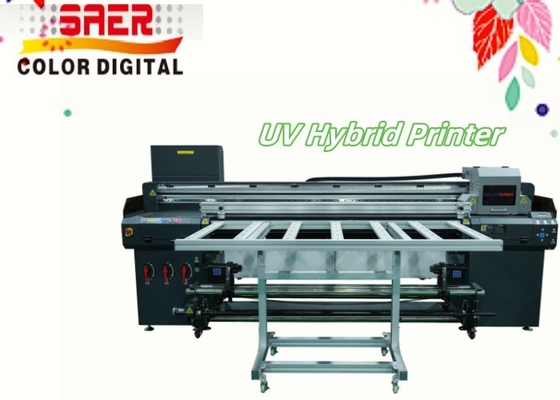Imprimante à plat à haute résolution industrielle à rouleau hybride UV de 1,8 m
