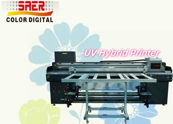 Imprimante hybride UV haute résolution à plat et à rouleaux