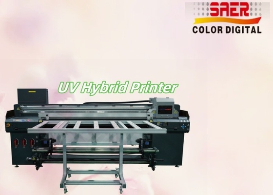 Imprimante à jet d'encre UV hybride automatique à haute vitesse à plat et à rouleau à rouleau