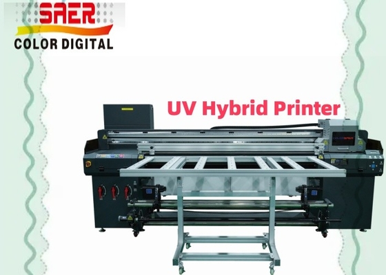 1Imprimante hybride UV large format à plat et à rouleau à rouleau Imprimante UV Shanghai Factory