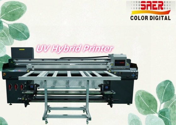 1.8M Imprimante hybride UV pour verre / papier peint / machine d'impression UV en céramique