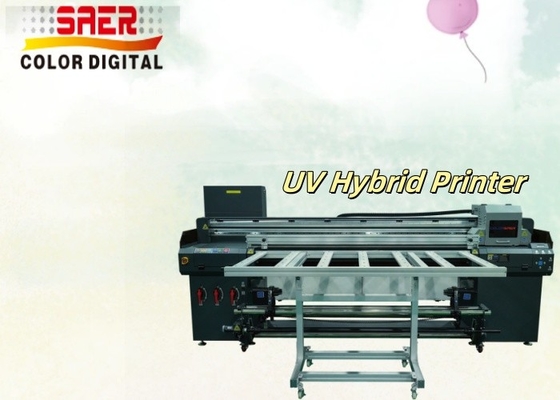 1.8M Imprimante hybride UV pour verre / papier peint / machine d'impression UV en céramique