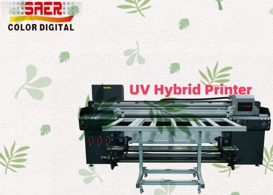 Imprimante UV hybride de haute qualité de 1,8 m à plat et à rouleau à rouleau
