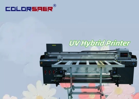 1.8m Imprimante hybride UV à plat et à rouleau pour différents matériaux