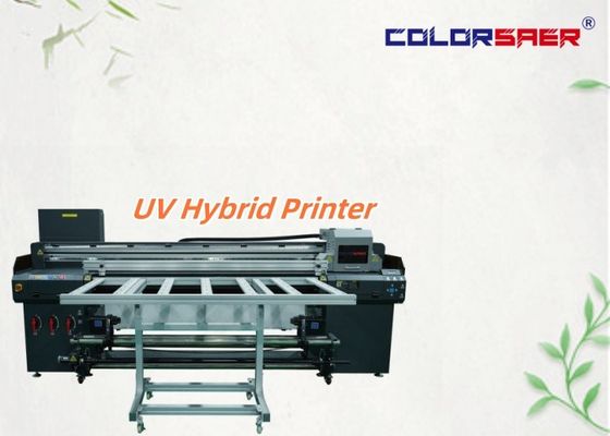 Imprimante UV à rouleaux de 6 pieds et imprimante UV hybride à plat pour carton, verre, autocollants, autocollants super transparents