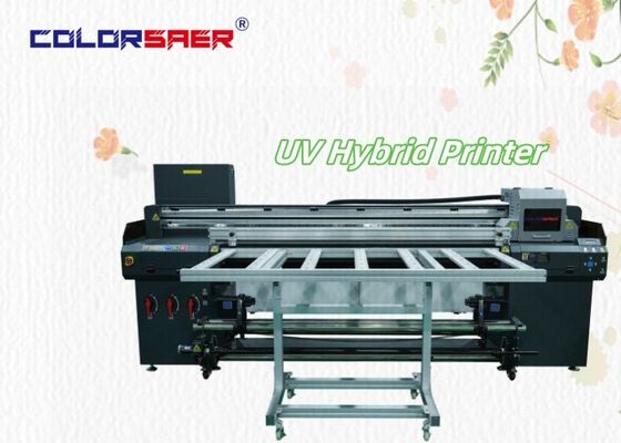 Vente directe d'usine de Shanghai 2400 dpi imprimante hybride UV à plat et à rouleau