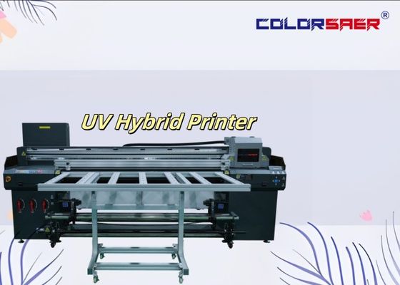 Imprimante à jet d'encre hybride UV automatique numérique de 6 pieds à rouleaux et à plat