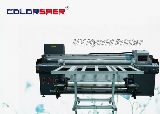 Imprimante à jet d'encre hybride UV automatique numérique de 6 pieds à rouleaux et à plat