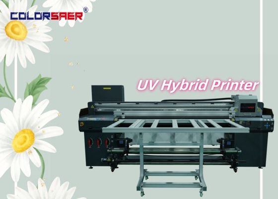 1Imprimante hybride UV de 0,8 m pour la publicité extérieure et intérieure CMYK + W + CMYK + vernis